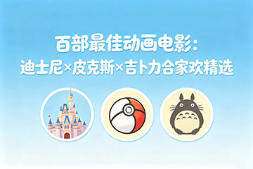 百部最佳动画电影：迪士尼 × 皮克斯 × 吉卜力合家欢精选